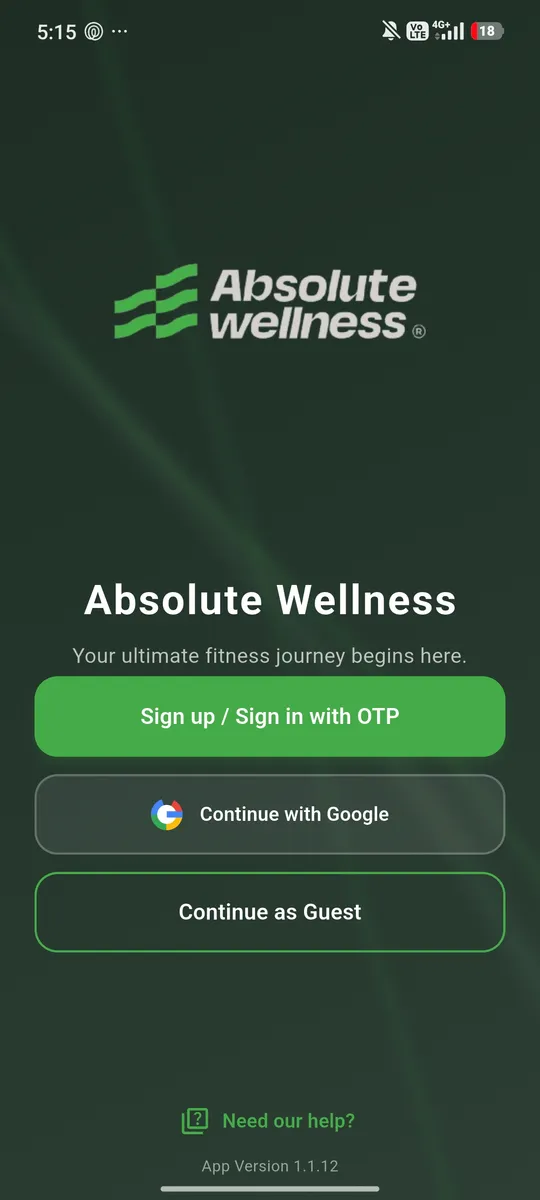 Sign in with OTP, Google or as a guest